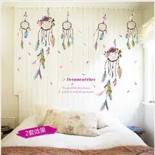 Напрямую от производителя продажи стиль ветряной колокольчик перо наклейки на стену спальня гостиная фон декоративной живописи весь