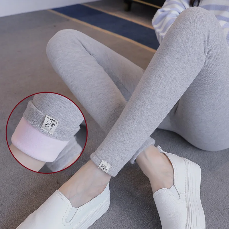 Winter Maternity Leggings Thick Adjustable Waist Velvet Line Pregnant Women Pregnancy Clothes Pants Tights Ropa Mujer Premama  (9)