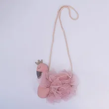 Детская сумка хлопок мультфильм лебедь мешок Девушки Ткань диагональная детская Милая монета с изображением животного кошелек