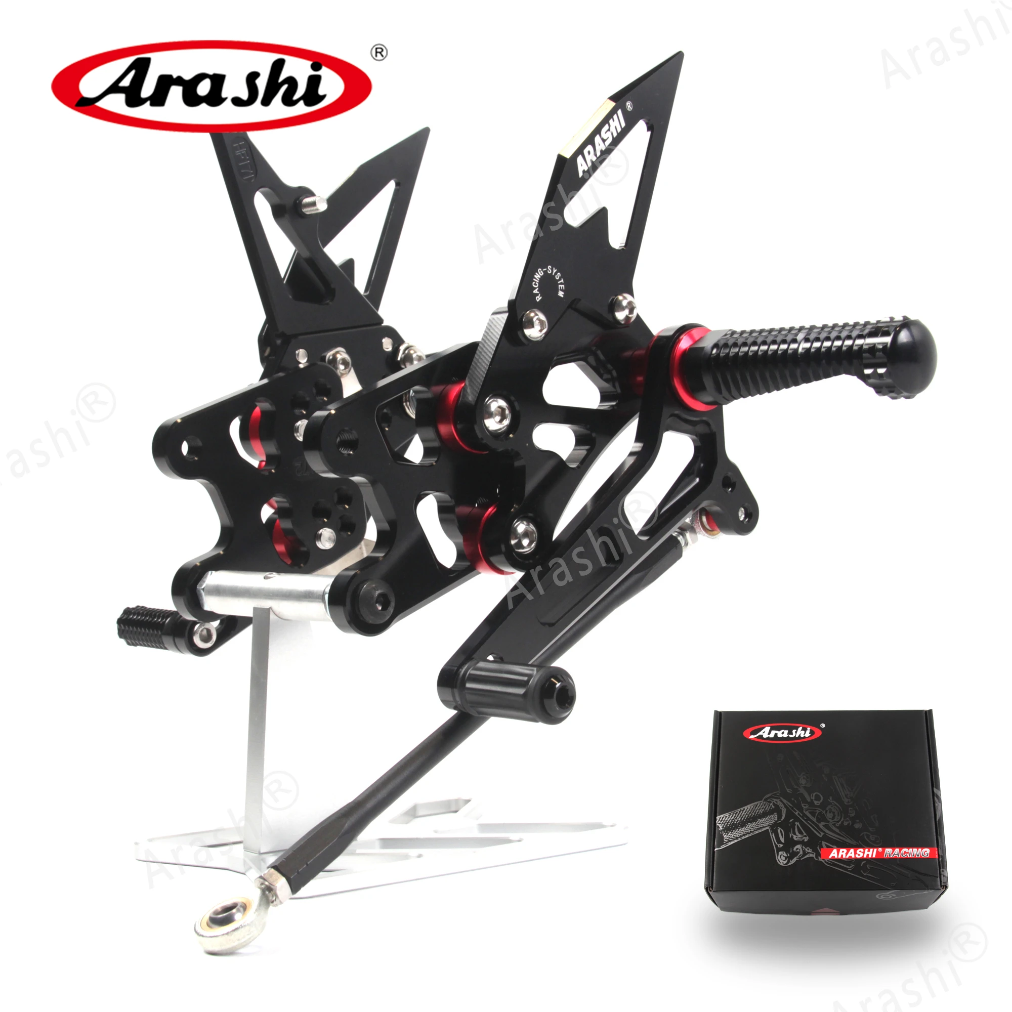 Arashi GSXR 1000 K7 K8 Rider Rearset Adjustable Footrests Foot Pegs For SUZUKI GSXR1000 GSX-R 1000 2007 2008 CNC Motorcycle