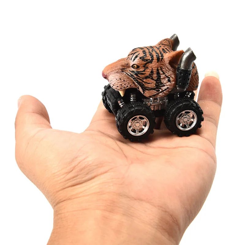 Мини-автомобиль, животные, оттягивающие назад машины с большими колесами, креативные подарки для детей, модель автомобиля в виде животных, мини-игрушечная машинка