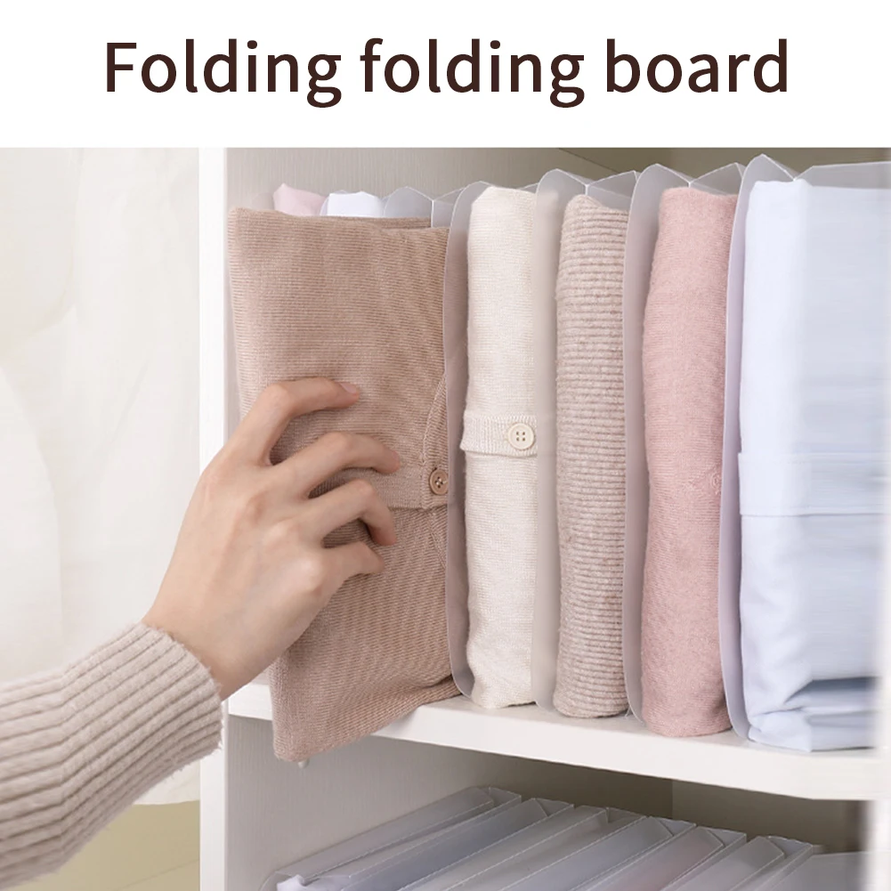 5Pcs Folder Type Storage Save Time Dustproof Home Lazy Closet Organizer Reusable Multifunctional Wardrobe Travel Folding Board