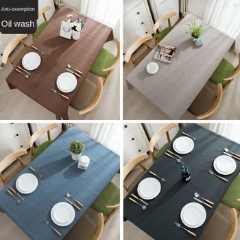 

Rectangular Table Cloth Dining Table Cloth Cover Tea Table Cloth Plastic PVC Material Waterproof and Oil-proof Tablecloth