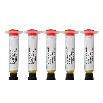 

HTHL-5pcs Soldering Paste Flux Grease,Volume 10cc, RMA-223