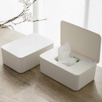 

Box desktop seal Baby wipes paper storage box household plastic Plastic Dust-proof With Lid Tissue Box For Home Office