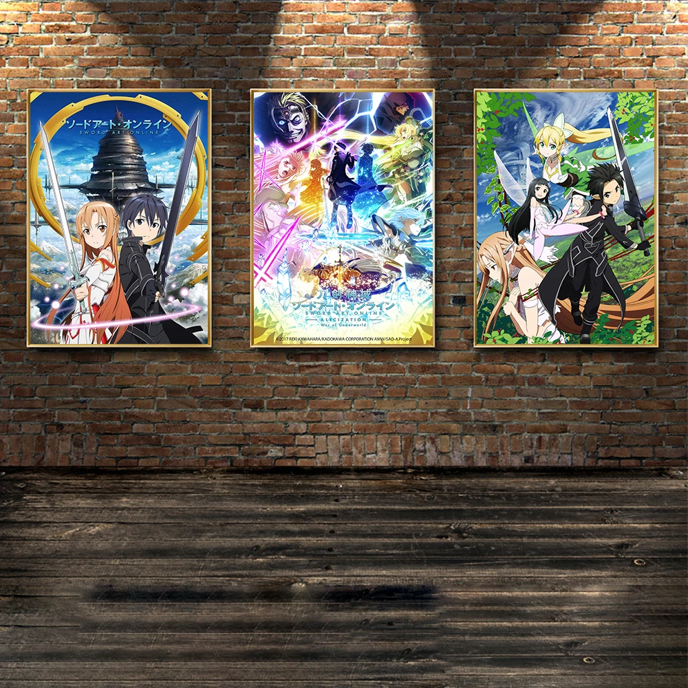 Sword Art Online Painting Decoration Sword Canvas Pictures