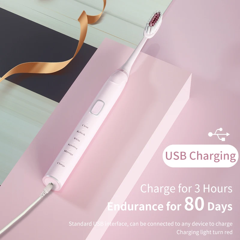 Xiaomi FAT Sonic Electric Toothbrush Rechargeable Ultrasonic Automatic Dental Tooth Brush with 5 Brush Heads IPX7 Waterproof Xiaomi FAT Sonic Electric Toothbrush Rechargeable Ultrasonic Automatic Dental Tooth Brush with 5 Brush Heads IPX7 Waterproof