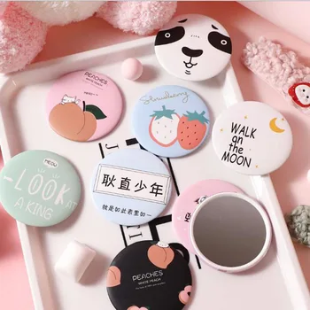 

Makeup Mirror Mini Cute Cartoon Pattern Cosmetic Mirror Portable Travel Round Pocket Makeup Mirror for Beauty Tools