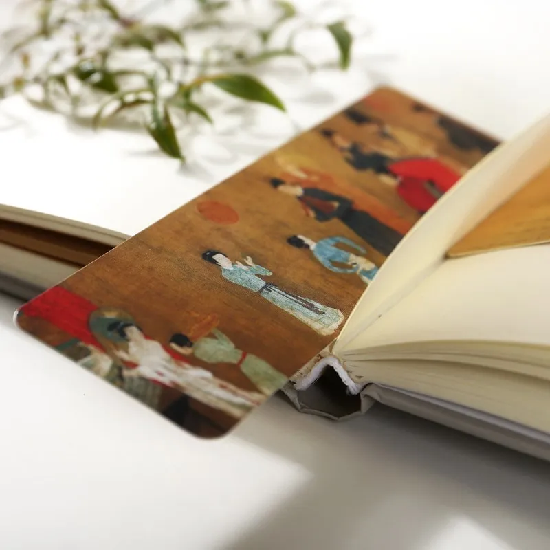 10 Pcs/Set Chinese Famous Paintings Paper Bookmarks Ancient Style Book Holder Message Card Gift Stationery