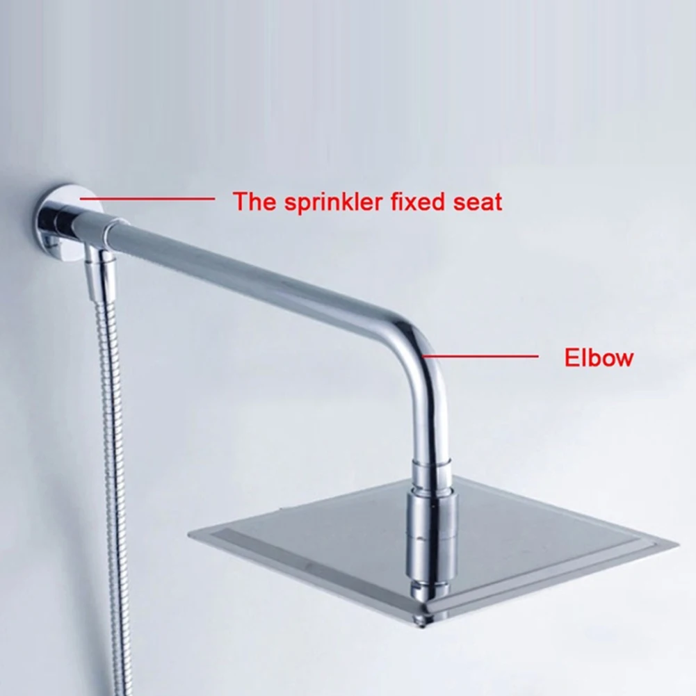 HOT ！！！ Shower Head Stainless Steel Mount Base Extension Pipe Arm Bathroom Accessories
