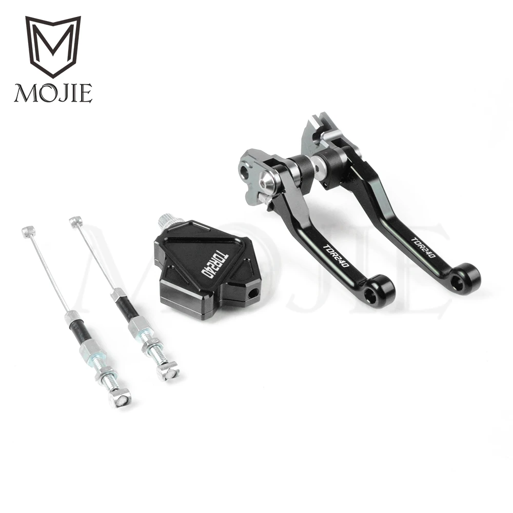 Для YAMAHA TDR240 TDR 240 1988-1990 1989 для мотокросса с ЧПУ поворотный тормоз трюк рычаг сцепления легко тянет кабельная система Dirtbike мотоцикл - Цвет: TDR240 88-90 Black