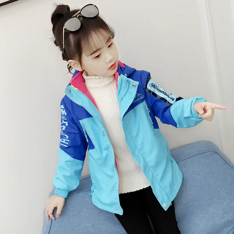 

Children's Autumn Jackets Glitter Outdoor Girls Raincoat Jacket Thick Two-Piece Set Three-in-One Big Boy Winter Children's Clot