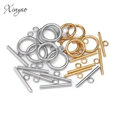 4 Sets Gold Color Fastener Bracelet Toggle Clasp Buckle Connector For Jewelry Making OT Clasps Diy Accessories Wholesale