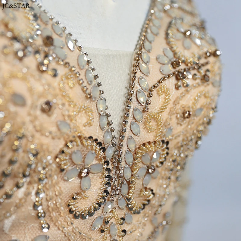 Longue robes de soir, новинка, кружевное, с длинным рукавом, цвета шампань, сексуальное, Русалка, вечернее платье, настоящая фотография, выпускное платье, роскошное, vestido para