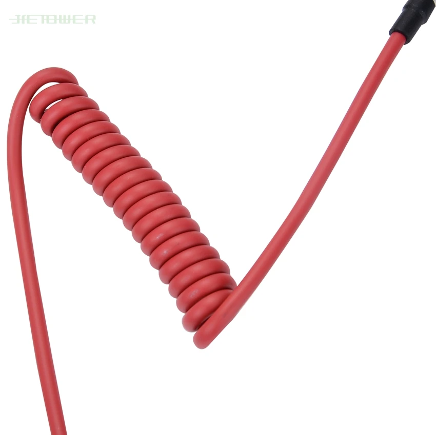 Wholesale Black Red 6 5mm 3 5mm Spring Replacement Audio Cable Headphone for Monster Beat Pro Detox Solo AUX Cable 50pcs lot