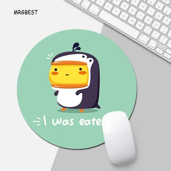 

MRGBEST Round Small Size Mouse-pad In Stock Non-slip Nature Rubber Pad Cute Cartoon Duck Desk Pads for Office or Gaming