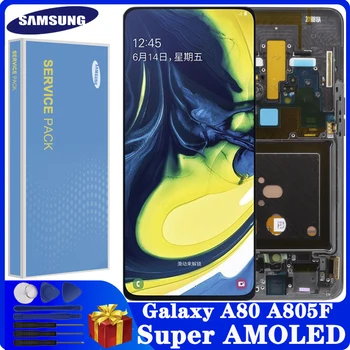 

Original SUPER AMOLED 6.7'' A80 A805 LCD Display For Samsung Galaxy A80 A805 LCD Touch Screen Digitizer Assembly+Service package