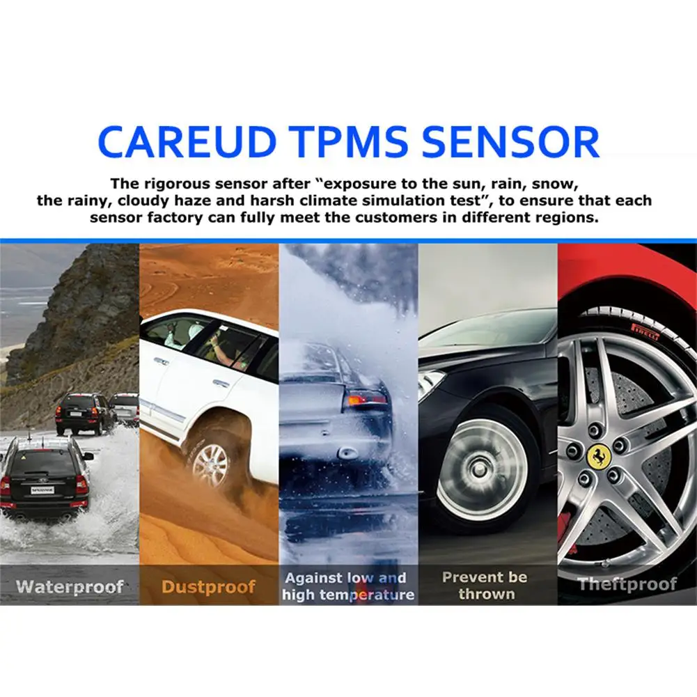 Kuulee U912-TJ для автомобиля Honda беспроводной TPMS система контроля давления в шинах встроенный датчик ЖК-дисплей Встроенный монитор