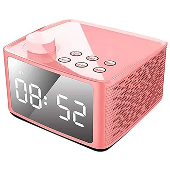 

Alarm Clock Radio Speaker with Fm Radio & Cell Phone Stand,4 Inch Digit Display with 3-Level Dimmer,Dual Stereo Drivers