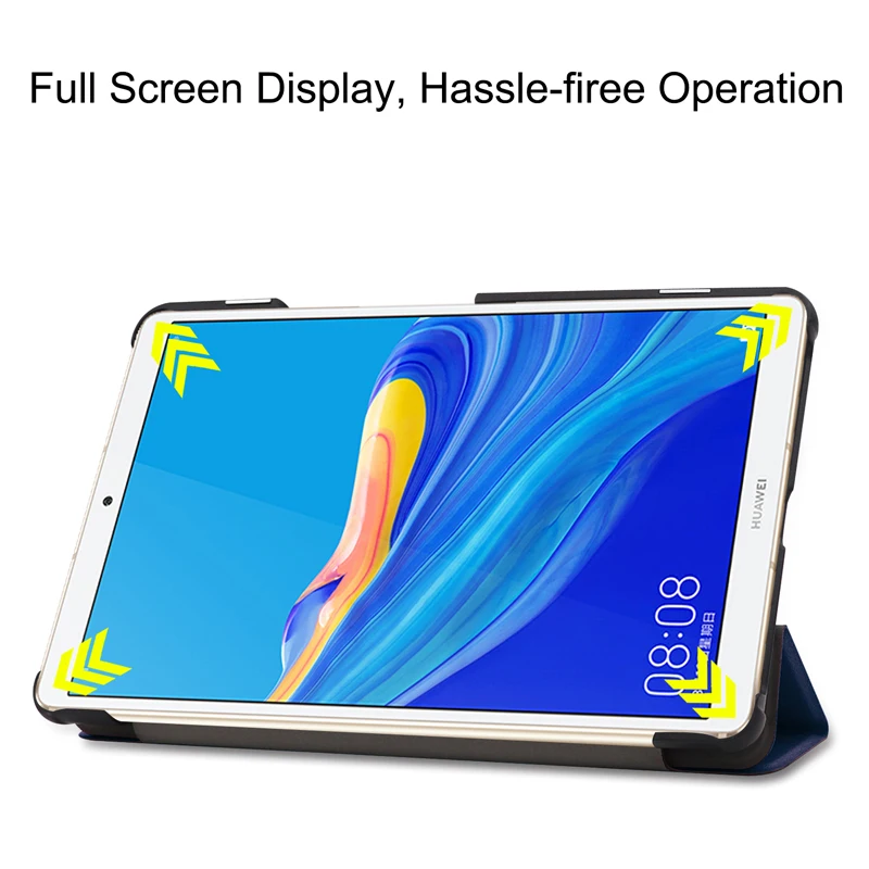 Для huawei mediapad M6 10," Флип кожаный чехол простой 3 Складной Бизнес стенд умный чехол для huawei tablet mediapad m6