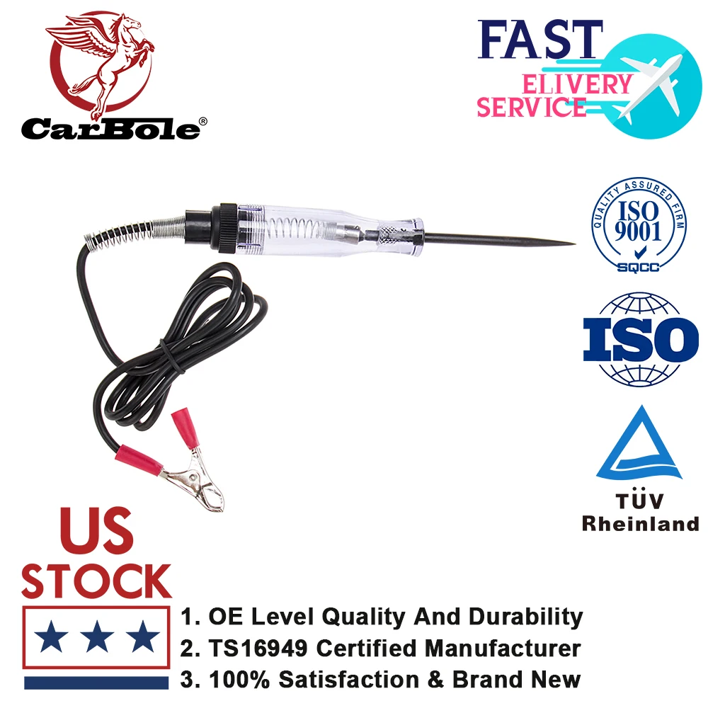 

Circuit Tester for 6V / 12V DC Systems Long Probe Continuity Tester For use on Cars Trucks Boats Trailers Vans and Motorcycles