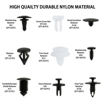 

Bumper Car Fastener Kit Rivets Panel Holders Durable 421pcs Car Body Trim