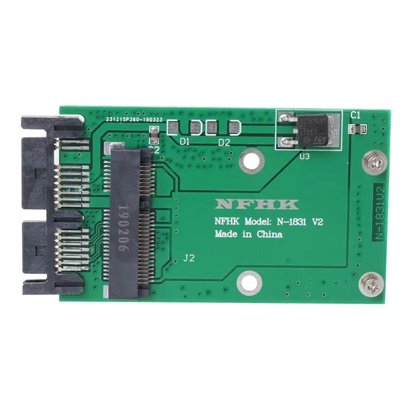 Mini PCIe PCI-e mSATA SSD до 1," Micro SATA интерфейс адаптер конвертер карты для ПК Компьютерные аксессуары - Цвет: Зеленый