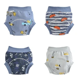 Fraldas de bebê reutilizáveis, lavável, infantil, calça de treinamento de urina, calças de 6 camadas, capa de calcinha, trajes de menina e menino