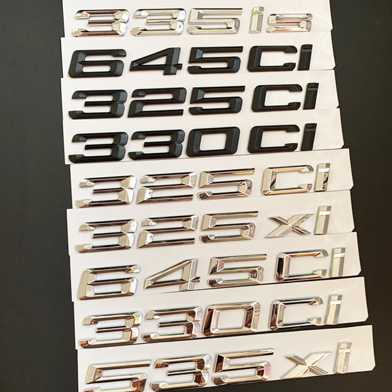 Эмблема ABS для BMW E46 E90 E91 E92 наклейка багажника письмо с номером 325Ci 330Ci 645Ci 325xi 528xi