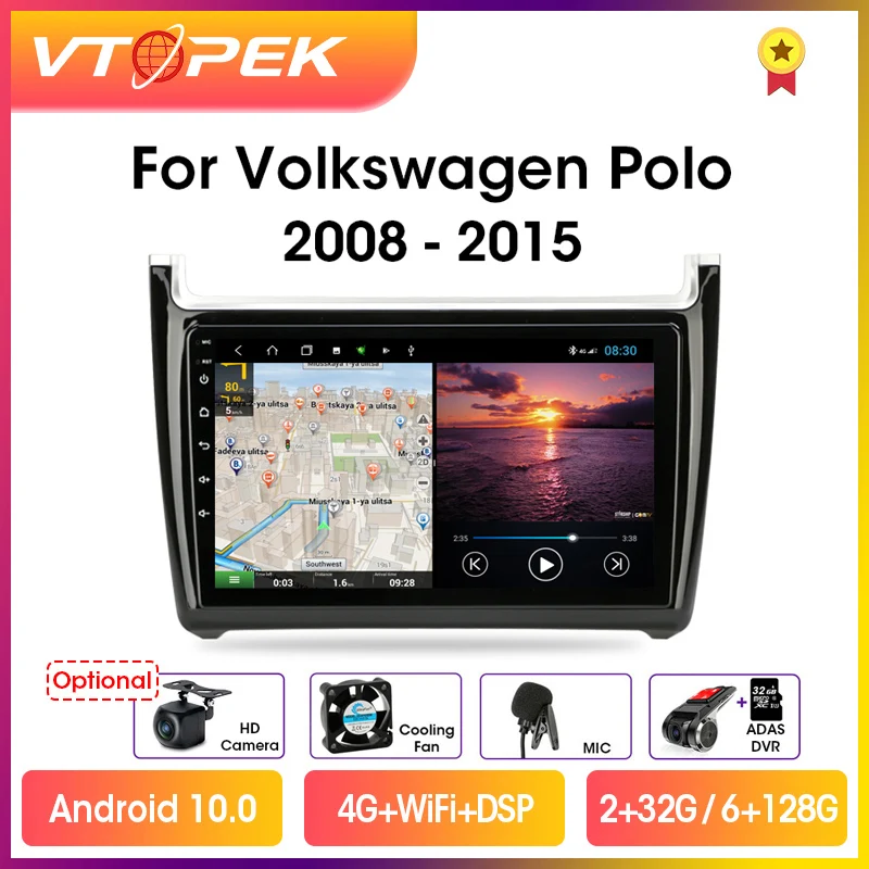 Автомобильная Мультимедийная система Vtopek автомагнитола на Android 10 0 с 9 &quotэкраном 4