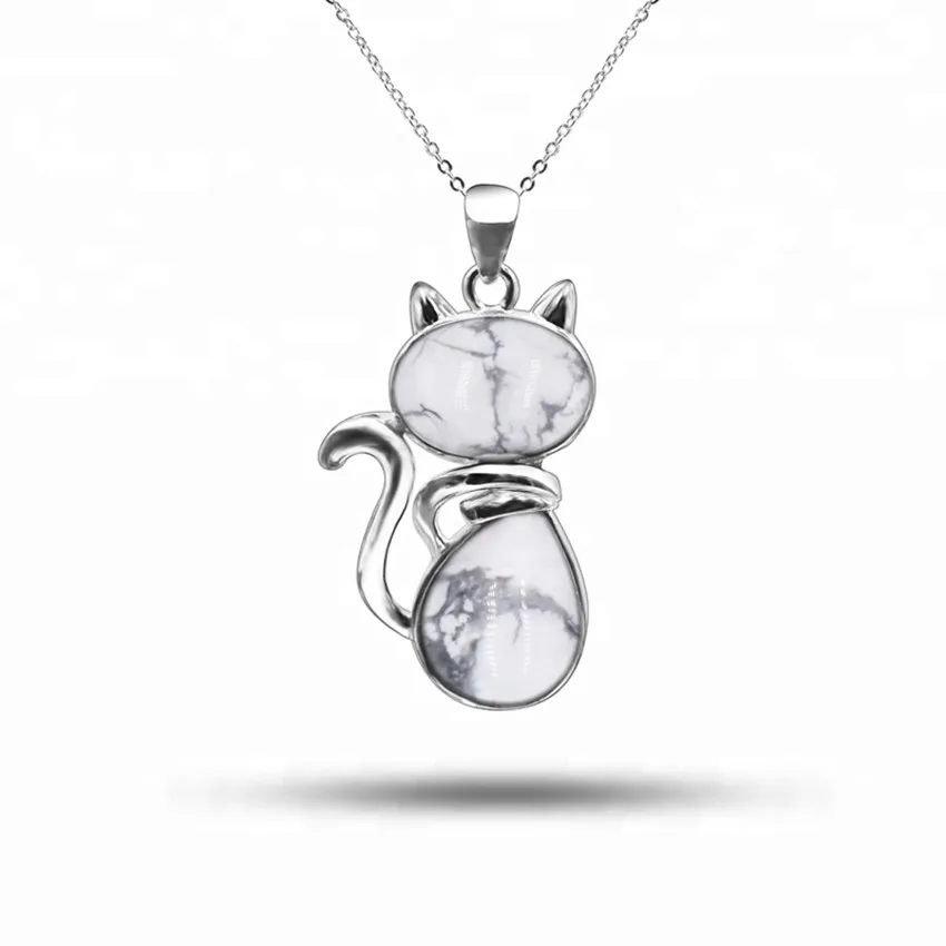 Purple Amethysts Stone Silver Plated Lovely Cat Shape Pendant Red Agates Necklace Animal Jewelry