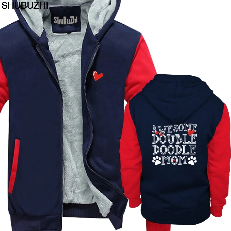 navy red Потрясающее мужское зимнее теплое пальто с двойным каракулем для мамы и собаки sbz149 - Цвет: navy red