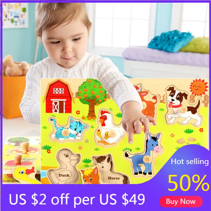 wooden baby puzzle toys