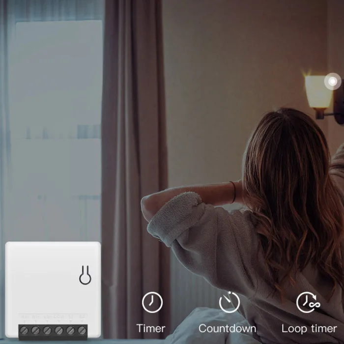 Мини Wifi Интеллектуальный двойной переключатель управления приложение дистанционное управление Умный переключатель DTT88