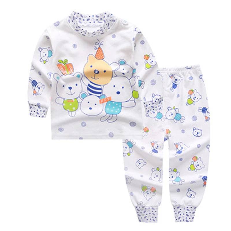 

Children's Underwear Suit Boys New Autumn Winter Cute Cotton Pajamas Kids Baby Clothes for Girls Pants Long Johns Clothing Sets