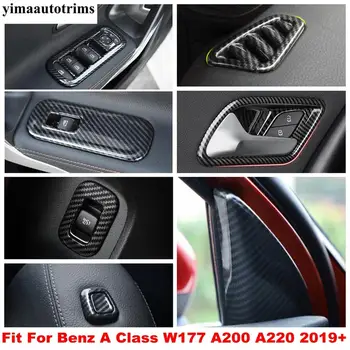 

For Mercedes-Benz A Class W177 A200 A220 2019 2020 Seat Head Pillow Headrest Button / Inner Door Handle Bowl Frame Cover Trim