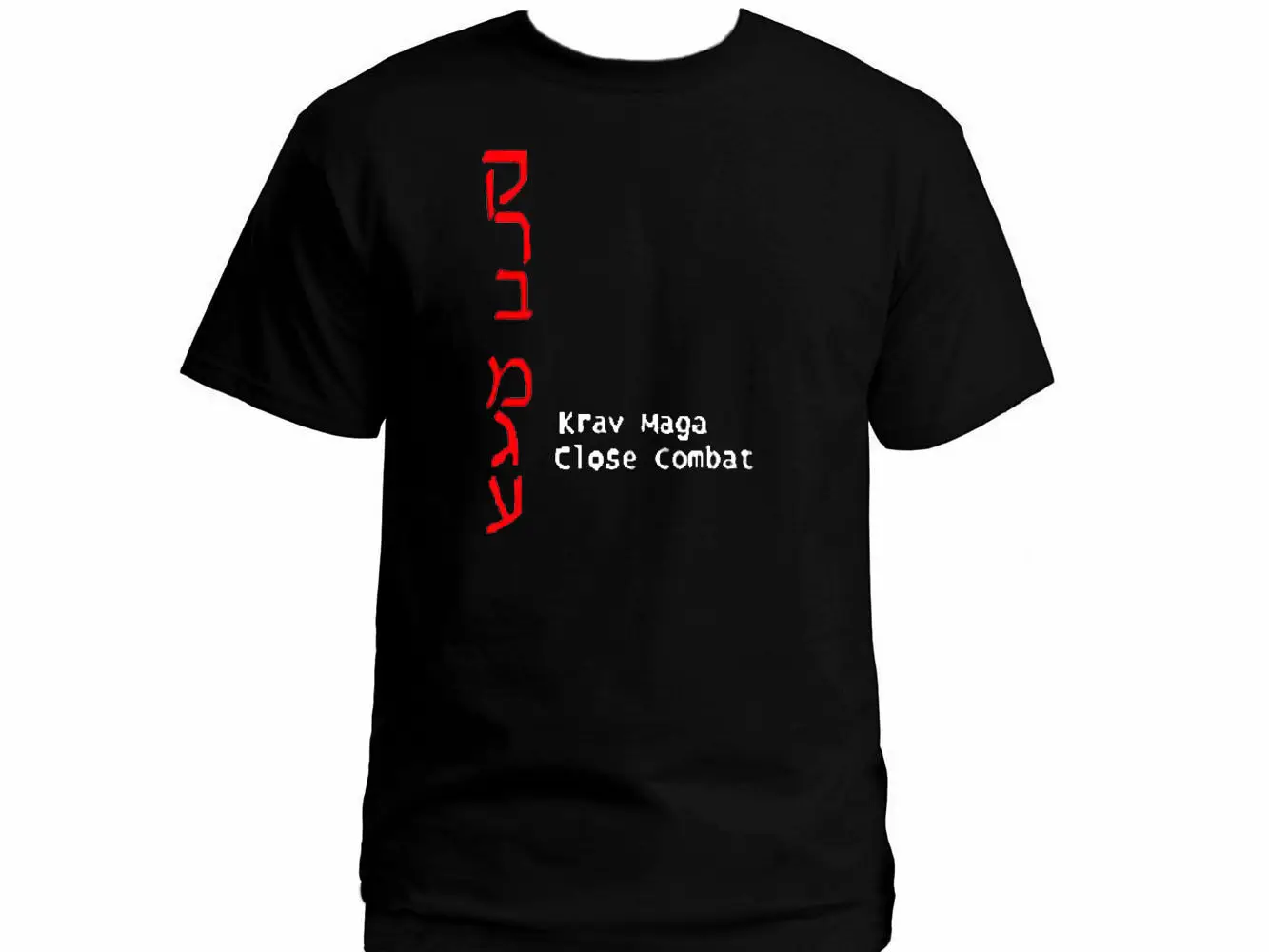 Krav Maga English/Hebrew two colors MMA close combat black top new t-shirt |