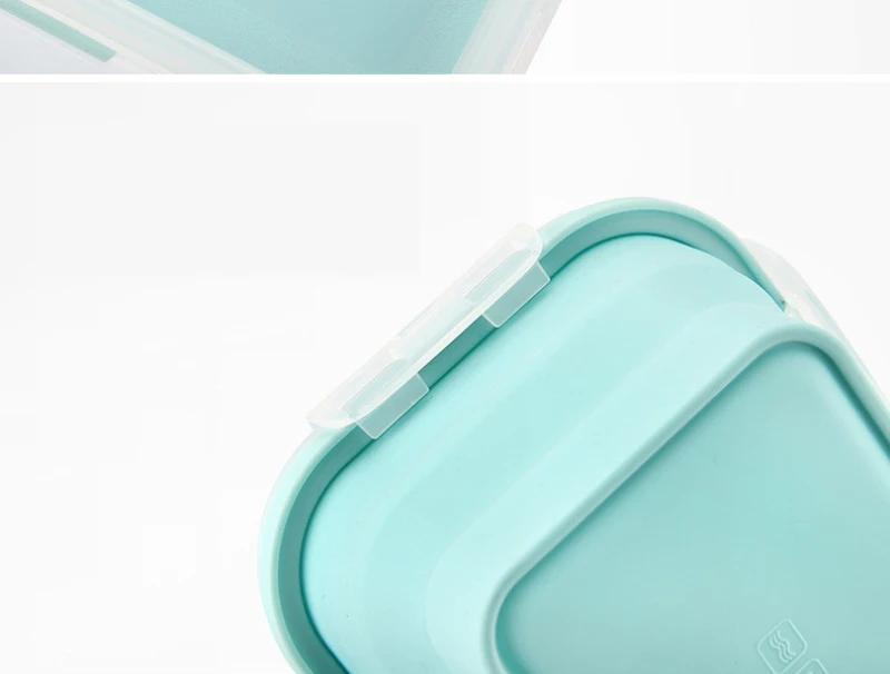 Dobrável Silicone Lunch Box, Food Storage Container,