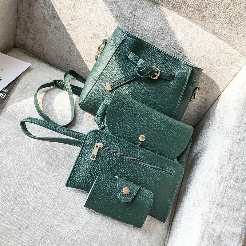 

Four-piece Set WOMEN'S Bag Bag Women's 2017 New Style Fashion Women's Versatile Oblique Shoulder Leisure Bag
