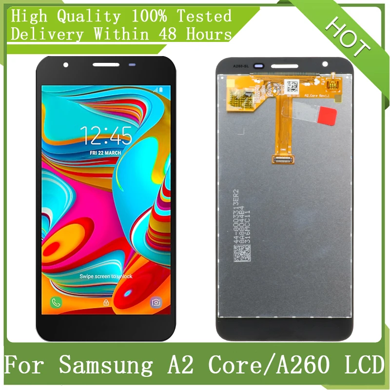 ЖК дисплей AMOLED 5 дюймов для Samsung Galaxy A2 Core A260 A260F A260G сенсорный экран с цифровым