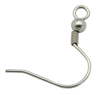 

1 Bag 304 Stainless Steel Earring Hooks Components Hole: 2mm for Jewelry Making