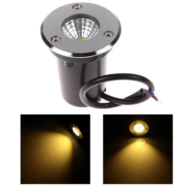 3W COB Buried Lamp LED Underground Pathway Garden Square Light IP67 Waterproof Home Garden Supplies - Цвет: Warm White