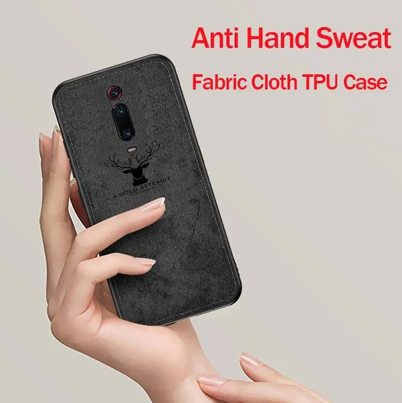 

Cloth Fabric Deer Phone Case ForRedmi Note8 Pro K20 Pro Soft Silicone Back Case Mi 9 SE 8Lite CC9 C99E Mi9T Pro 7 little F1 Capa