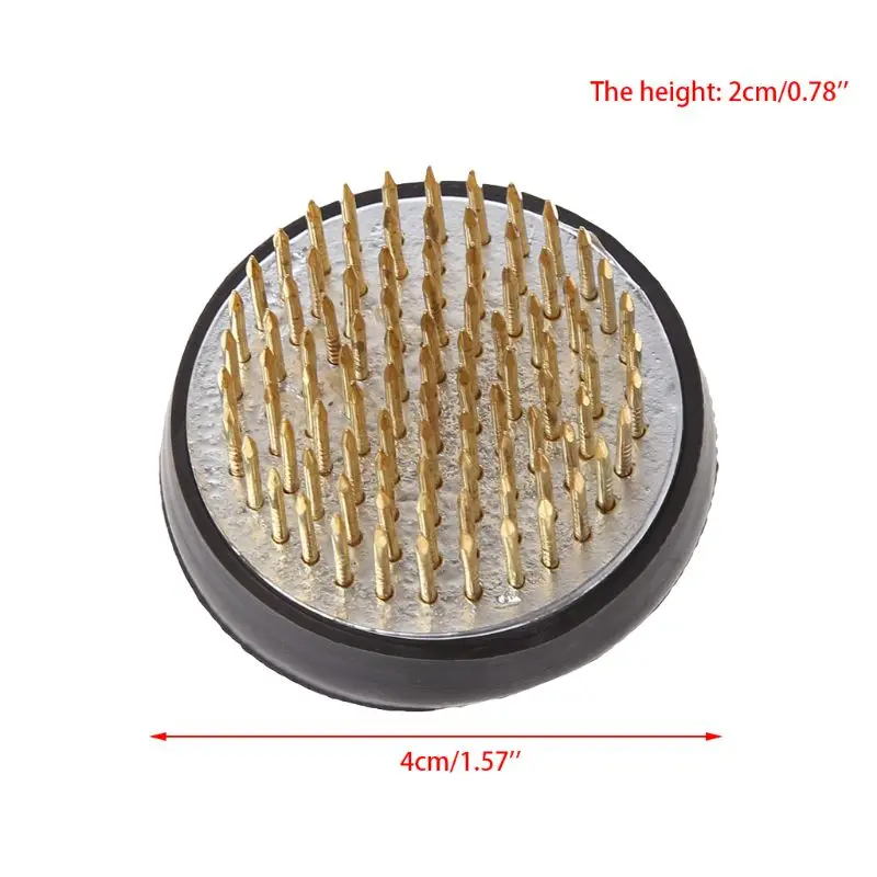 Round Ikebana Kenzan Flower Frog With Rubber Gasket Art Fixed Arranging Tools ikebana tools