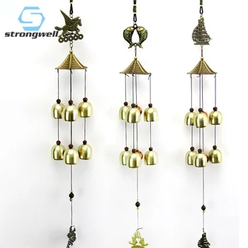 

Stongwell Chinese Traditional Alloy Bronze Wind Chimes Handmade Crafts Home Door Pendant Wall Decoration Fengshui Ornaments
