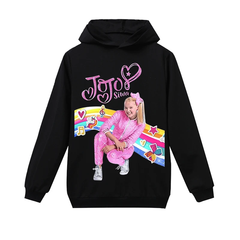Г. Новая одежда для девочек футболки JoJo Siwa одежда для детей осенняя хлопковая Футболка топы, футболки для малышей, Рождественский свитер, комплект с толстовкой с капюшоном