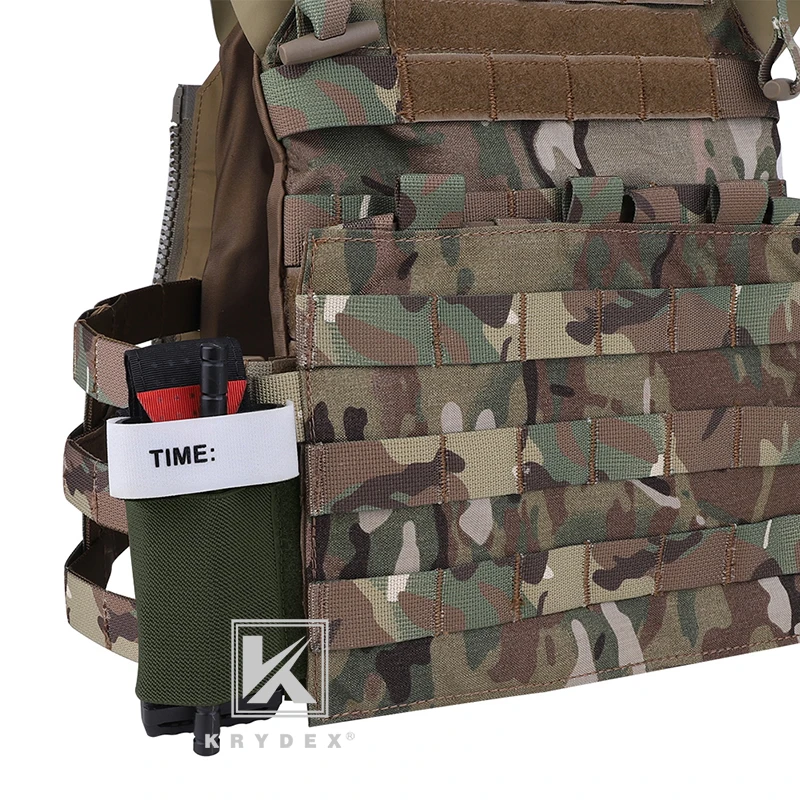 KRYDEX Spiritus Style Elastic Pouch 2"*3" Hook & Loop Secure Storage Holder For Tourniquet Plate Carrier Chest Rig
