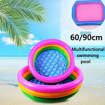 

Rainbow Baby Inflatable Round Swimming Pool for 4-6 Childrens PVC Float Accessories Kids Pscina Para Piscine Gonflable Alberca