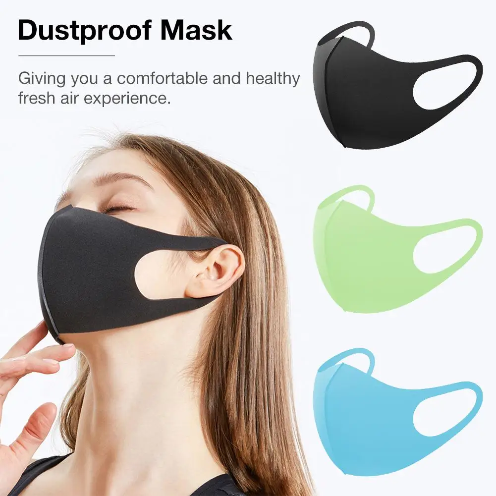 

3pcs/lot 3D Anti-allergic PM2.5 Mouth Mask, Fashion Dustproof Cold Virus Block Breathable New Organic Sponge Face Mask