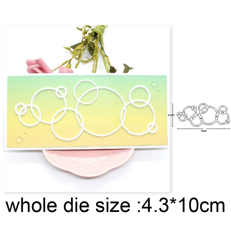 

Bubble Background Frame Metal Cutting Dies Stencils for DIY Scrapbooking dies Paper Album Card Embossing Dies craft dies 2020